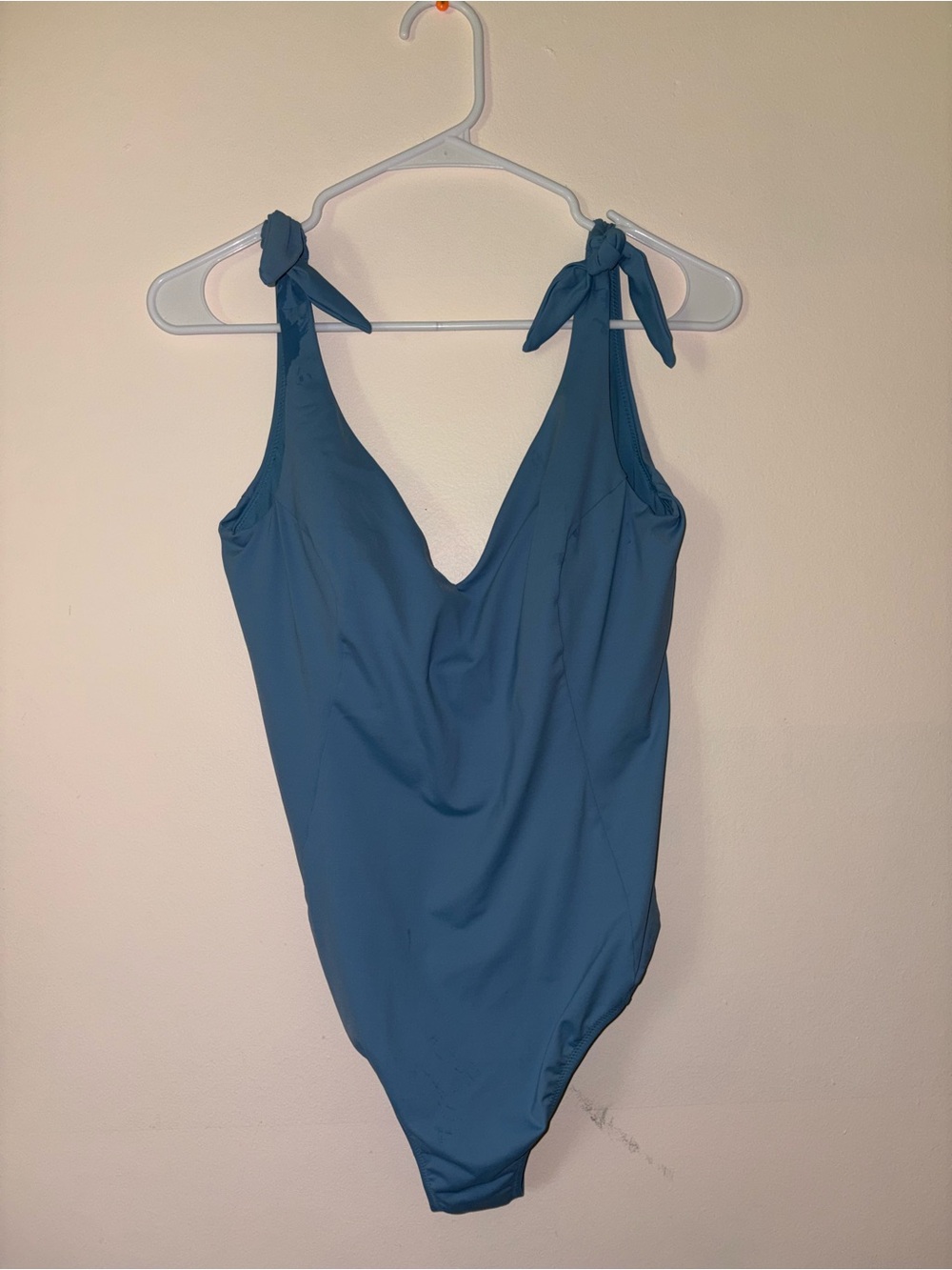 NWT! Lands' End Blue Tie-Shoulder One-Piece Swimsuit